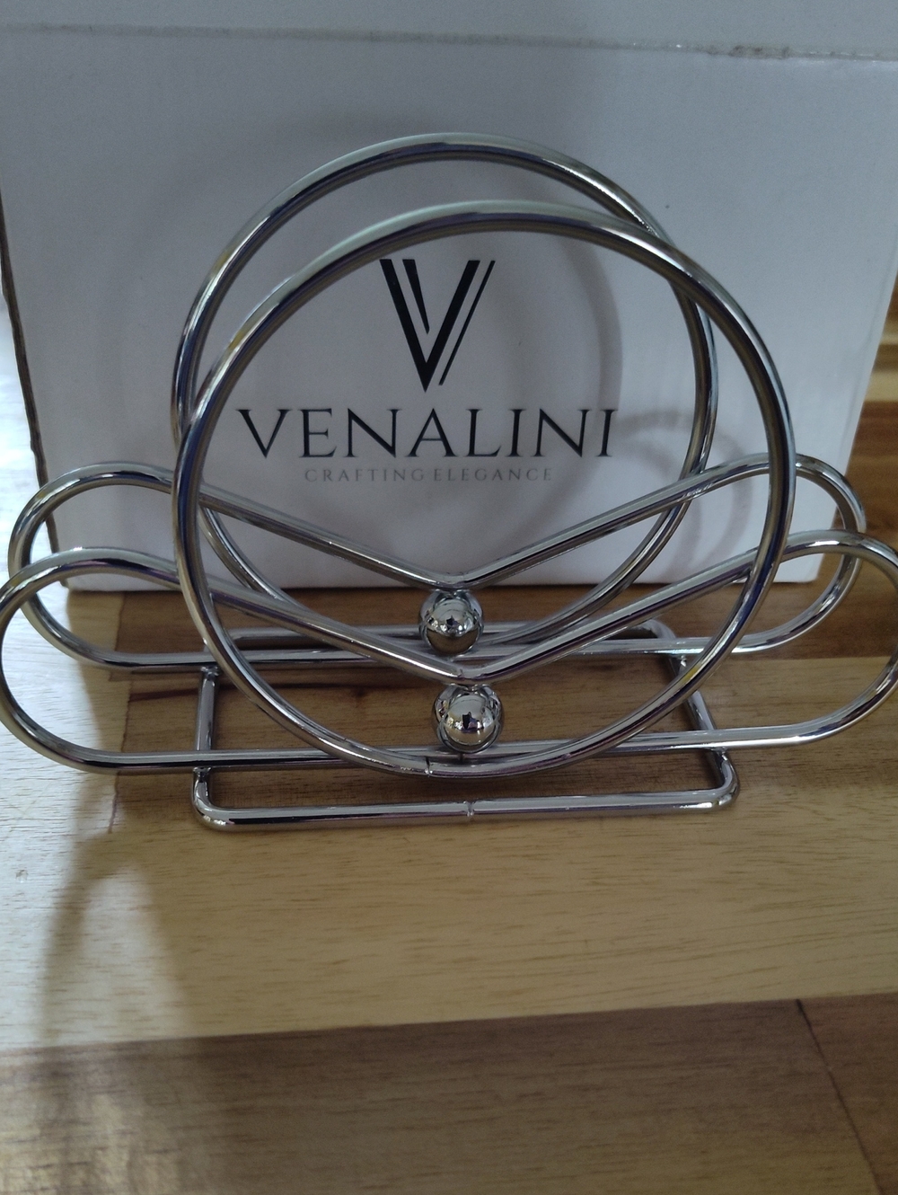 Napkin Holder Silver Metal